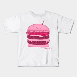 PINK Cheese Burger Kids T-Shirt